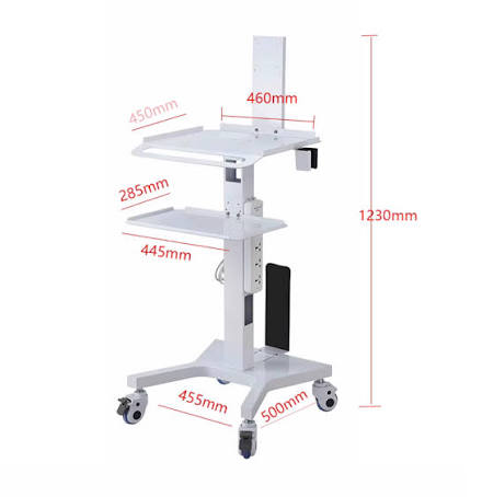 FOXO Large Dental Trolley with Screen Holder