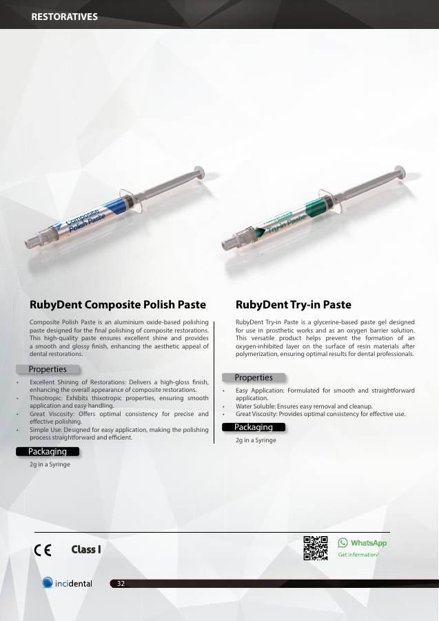 RubyDent Composite Polish Paste catalog page