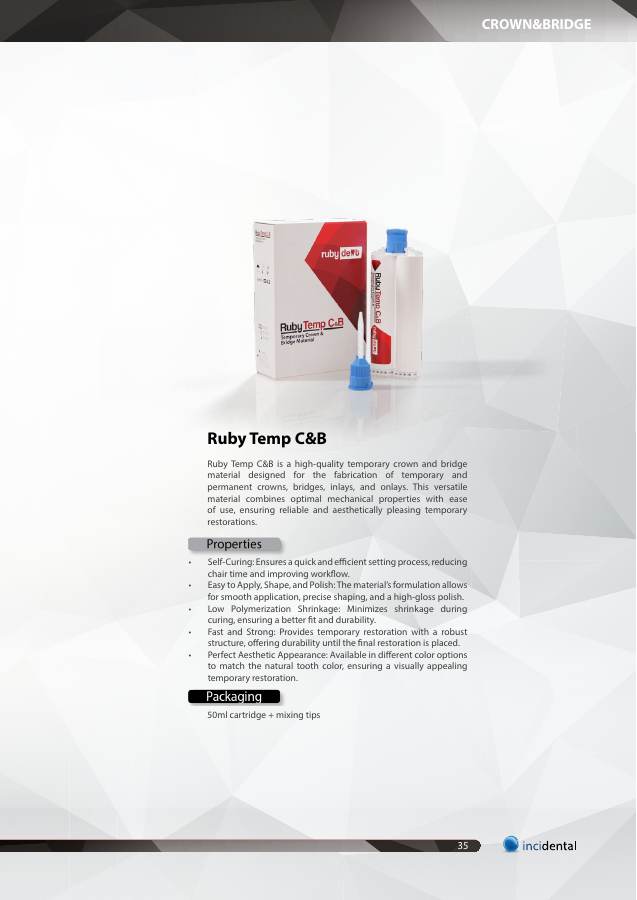 Ruby Temp C&B catalog page