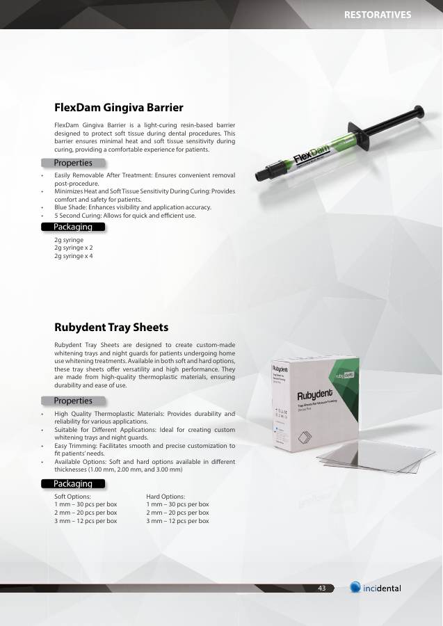 FlexDam Gingiva Barrier catalog page