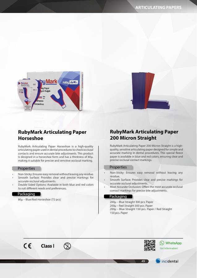 RubyMark Articulating Paper Horseshoe catalog page